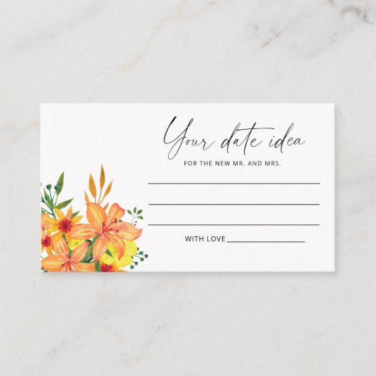 水彩フローラ日付ナイトアイディア\日付jar エンクロージャーカード (正面)