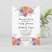 水彩フローラ明るいリハーサル招待状 招待状 (スタンド正面)