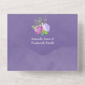 水彩フローラ春の結婚式 オールインワン招待状 (裏面)