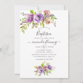 水彩フローラ春バプテスマ 招待状 (正面)