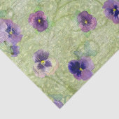 水彩フローラ春パープルパンシーデクページ 薄葉紙 (詳細)