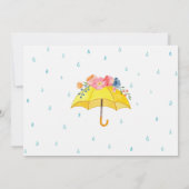 水彩フローラ春ベビーシャワーありがとう車 サンキューカード (裏面)