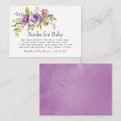 水彩フローラ春ベビーシャワー予約リクエスト エンクロージャーカード (正面/裏面)
