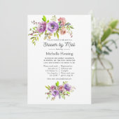 水彩フローラ春ベビーシャワーbyメール 招待状 (スタンド正面)