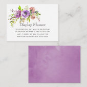 水彩フローラ春ベビー表示シャワー エンクロージャーカード (正面/裏面)