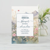 水彩フローラ春山岳ブライダルシャワー 招待状 (スタンド正面)
