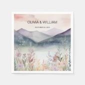 水彩フローラ春山脈 スタンダードカクテルナプキン (正面)