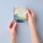 水彩フローラ春結婚山 チラシ (手)