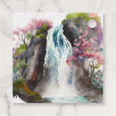 水彩フローラ春結婚滝 フェイバータグ (裏面)