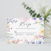 水彩フローラ春 出欠カード (スタンド正面)