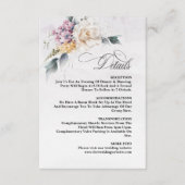 水彩フローラ書モダン結婚の エンクロージャーカード (正面)