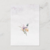 水彩フローラ書モダン結婚の エンクロージャーカード (裏面)