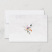 水彩フローラ書モダン結婚の 出欠カード (裏面)