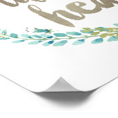 水彩フローラ書道引用文 ポスター (角)