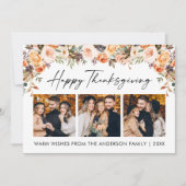 水彩フローラ書道感謝祭3枚 シーズンカード (正面)