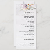 水彩フローラ書道結婚式 プログラム (裏面)