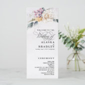 水彩フローラ書道結婚式 プログラム (スタンド正面)