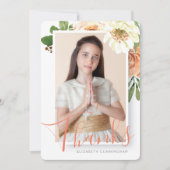 水彩フローラ最初の通信サンキューカード サンキューカード (正面)