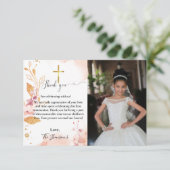 水彩フローラ最初の通信サンキューカード 招待状 (スタンド正面)