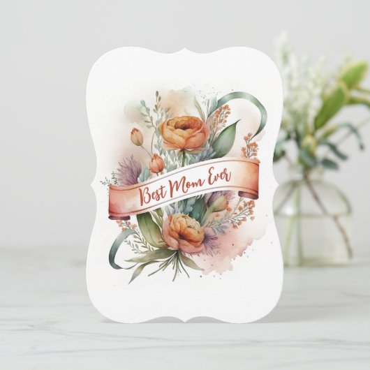 水彩フローラ最高のママママホームバナーマザーズ・デイ シーズンカード (スタンド正面)