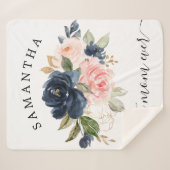 水彩フローラ最高のママ毎 シェルパブランケット (正面(横))