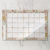 水彩フローラ机カレンダー紙パッド ペーパーパッド (折り畳み)