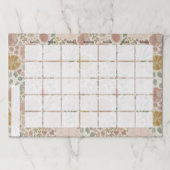 水彩フローラ机カレンダー紙パッド ペーパーパッド (正面)