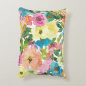 水彩フローラ枕 アクセントクッション (裏面(縦))