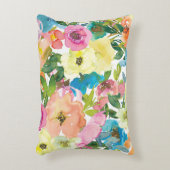 水彩フローラ枕 アクセントクッション (正面(垂直))