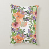 水彩フローラ枕 アクセントクッション (裏面(縦))
