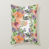 水彩フローラ枕 アクセントクッション (正面(垂直))