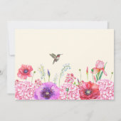 水彩フローラ枝鳥自然 ノートカード (裏面)