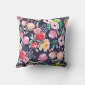 水彩フローラ植物図柄と継ぎ目無しb クッション (裏面)