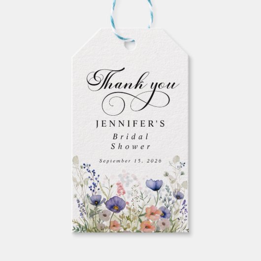 水彩フローラ植物園メッセージカード ギフトタグ (正面)