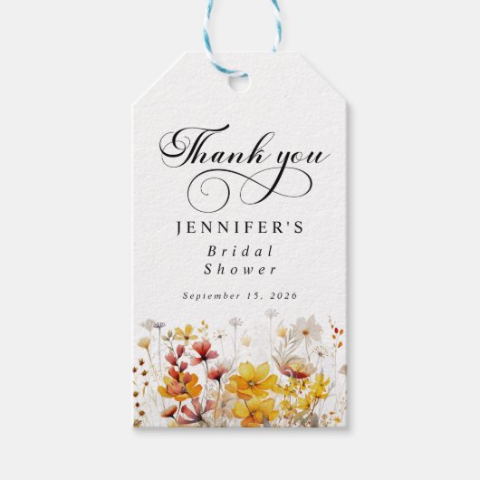 水彩フローラ植物園メッセージカード ギフトタグ (正面)