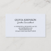 水彩フローラ植物園芸工具事業 名刺 (裏面)