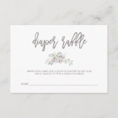 水彩フローラ植物学リース | おむつラッフル エンクロージャーカード (正面)