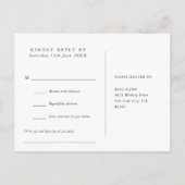 水彩フローラ歌のリクエストRSVPポストカード インビテーションポストカード (裏面)