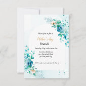 水彩フローラ母の日お祝いインビタ 招待状 (正面)