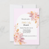 水彩フローラ母の日お祝い 招待状 (正面)