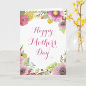 水彩フローラ母の日のカード カード (黄色い花)