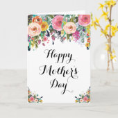 水彩フローラ母の日のカード カード (黄色い花)