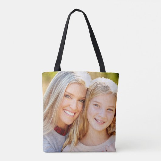 水彩フローラ母の日の写真プレゼント母 トートバッグ (裏面)