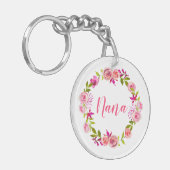 水彩フローラ母の日の写真プレゼントNana キーホルダー (正面左)