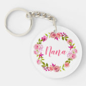 水彩フローラ母の日の写真プレゼントNana キーホルダー (正面)