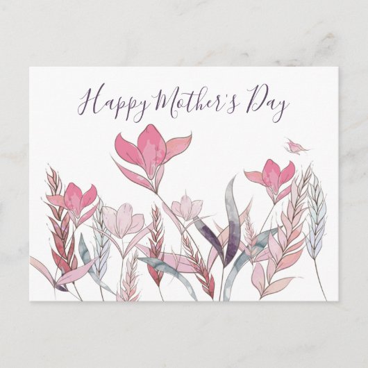 水彩フローラ母の日はがき シーズンポストカード (正面)