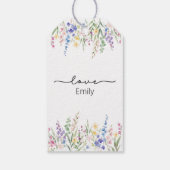 水彩フローラ母の日カスタマイズ可能 ギフトタグ (裏面)