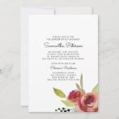 水彩フローラ洗礼招待状 招待状 (正面)