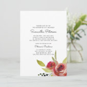 水彩フローラ洗礼招待状 招待状 (スタンド正面)