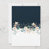 水彩フローラ深いインザドリームフォトブライダル 招待状 (裏面)